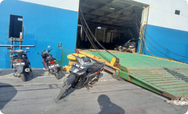kirim motor dari Jakarta ke Medan Belawan menggunakan kapal RoRo OSTINA